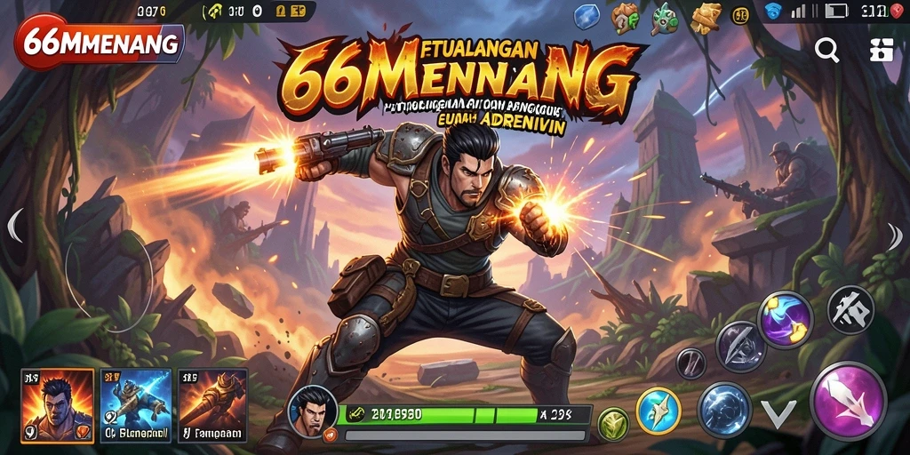 Tampilan gameplay intens dari 66MENANG yang menantang.