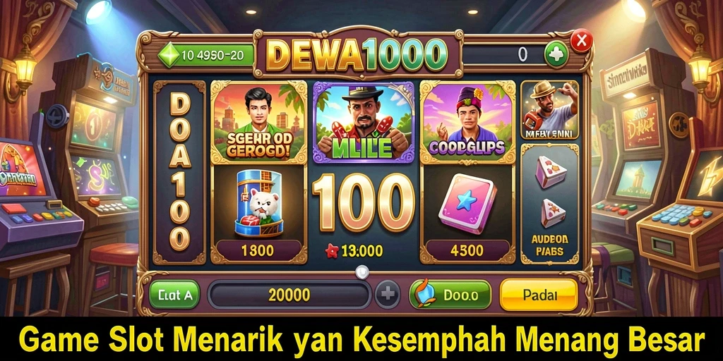 Tampilan menarik dari gameplay Slot DEWA1000 yang seru.