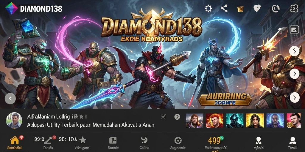 Tampilan antarmuka DIAMOND138 yang sederhana dan intuitif.