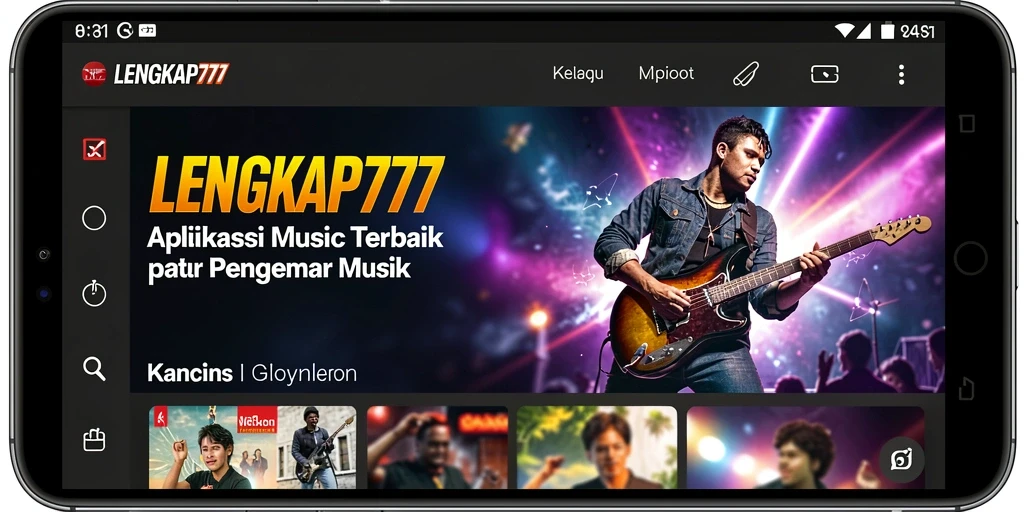 Screenshot gameplay menunjukkan pengguna menikmati lagu dengan interaktif.
