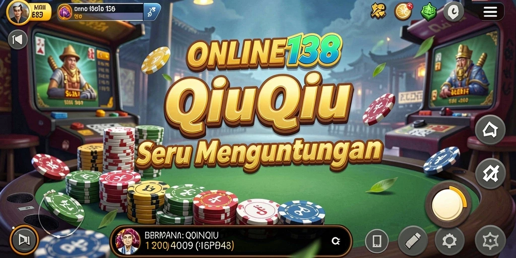 Screenshot gameplay QiuQiu di ONLINE138 yang menegangkan.