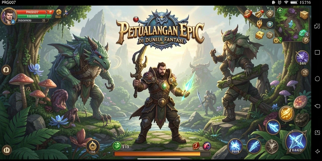 Tampilan gameplay PRG007 yang menampilkan berbagai petualangan seru.