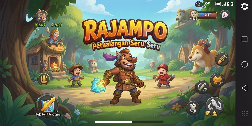 Tampilan gameplay RAJAMPO yang mendebarkan dan interaktif.