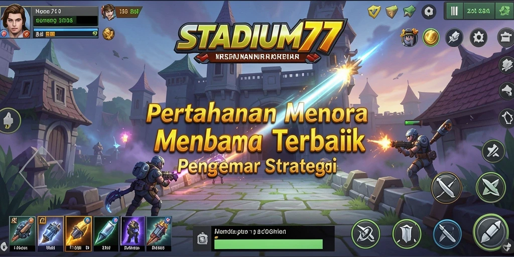 Tampilan menara dan aksi seru dalam gameplay Tower Defense