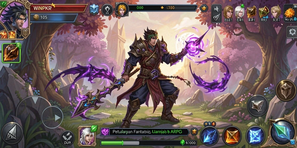 Screenshot gameplay WINPKR yang menampilkan pertarungan seru dan grafik menakjubkan.